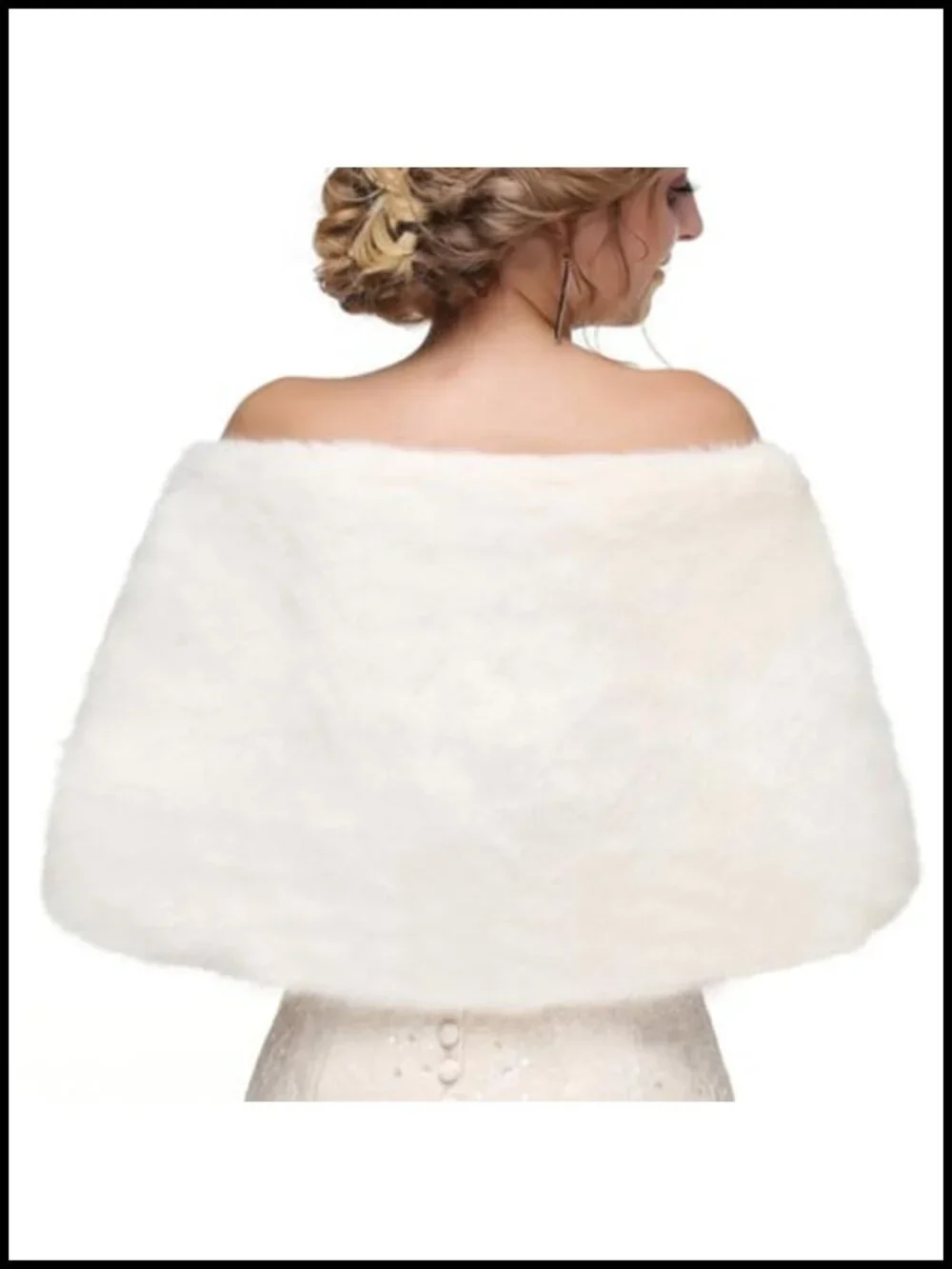 Faux Fur Shawl Wrap Wedding Bridal Stole Scarf